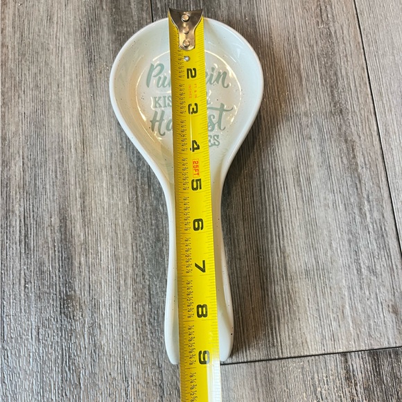 Decorative Speckled Fall Pumpkin Ceramic Spoon Rest - Picture 4 of 5